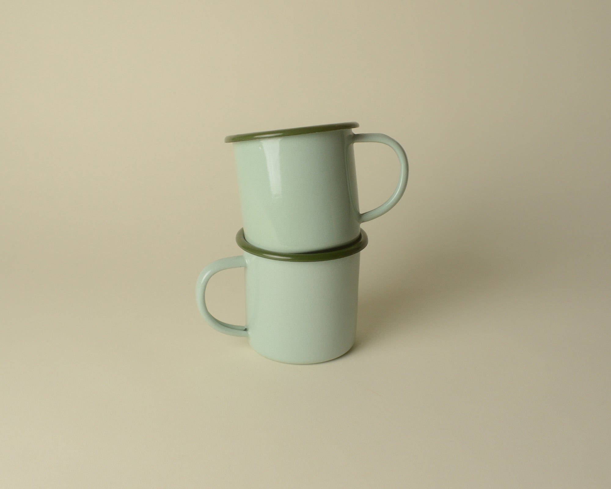 Blue enamel mug from Thailand.