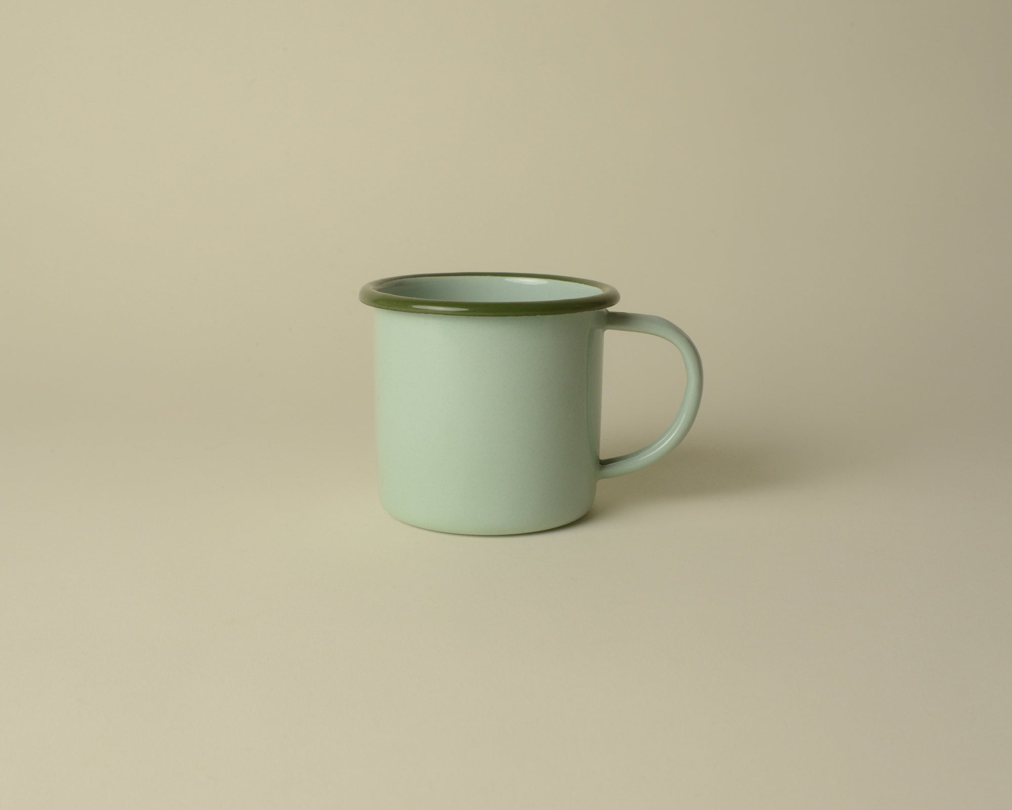 Blue enamel mug from Thailand.