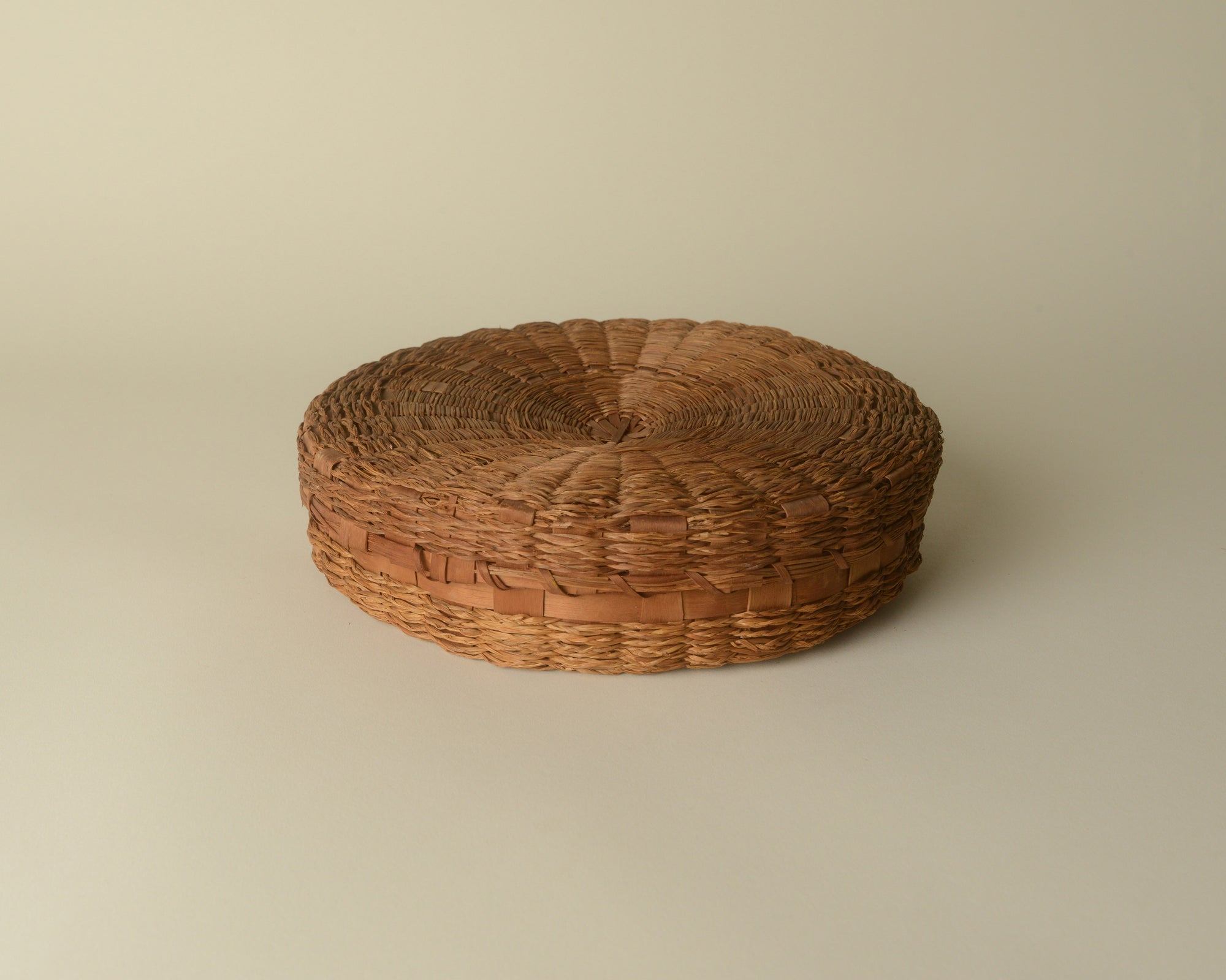 Vintage sweetgrass sewing basket.