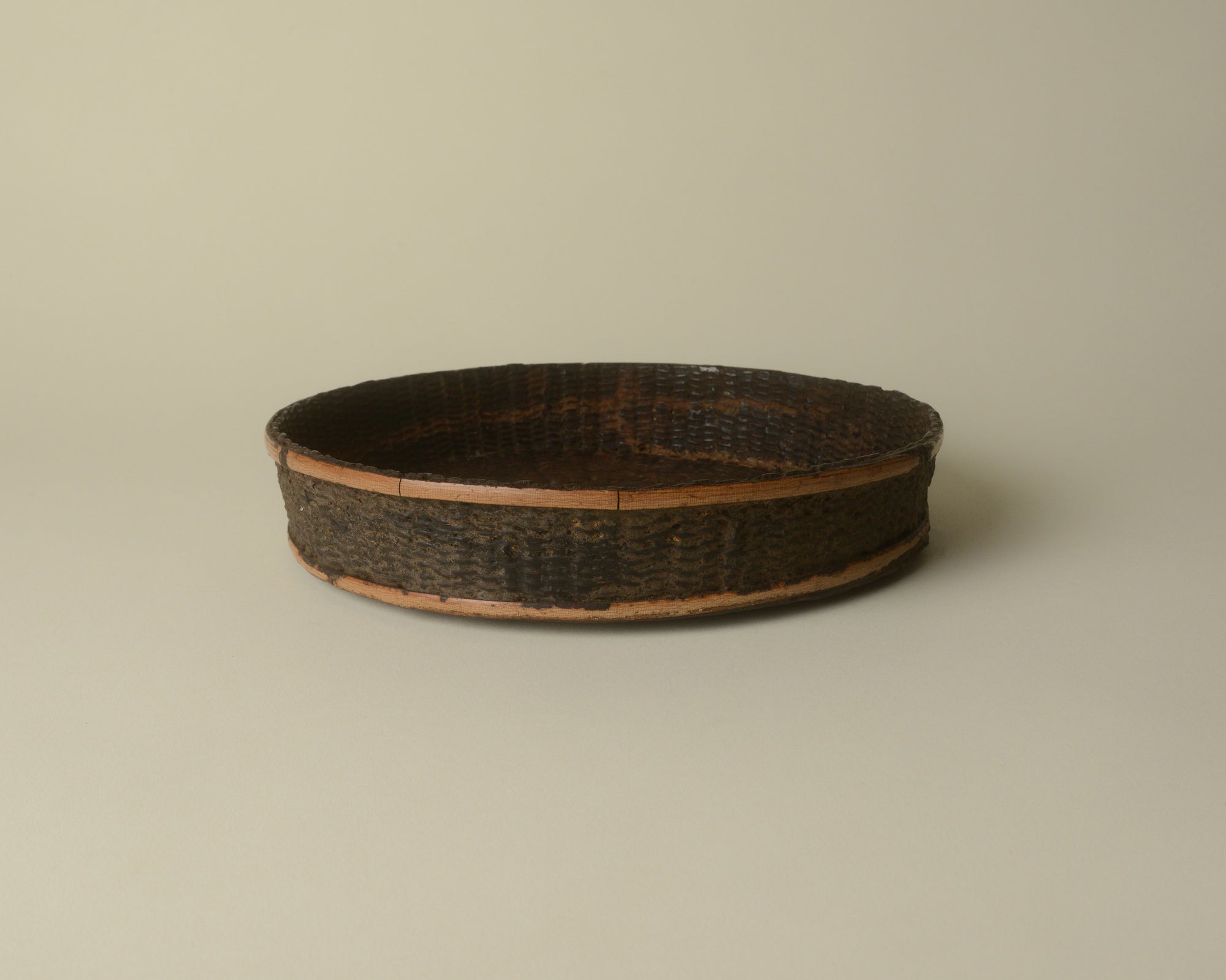 Antique Karen rattan tray, from Northern Thailand.
