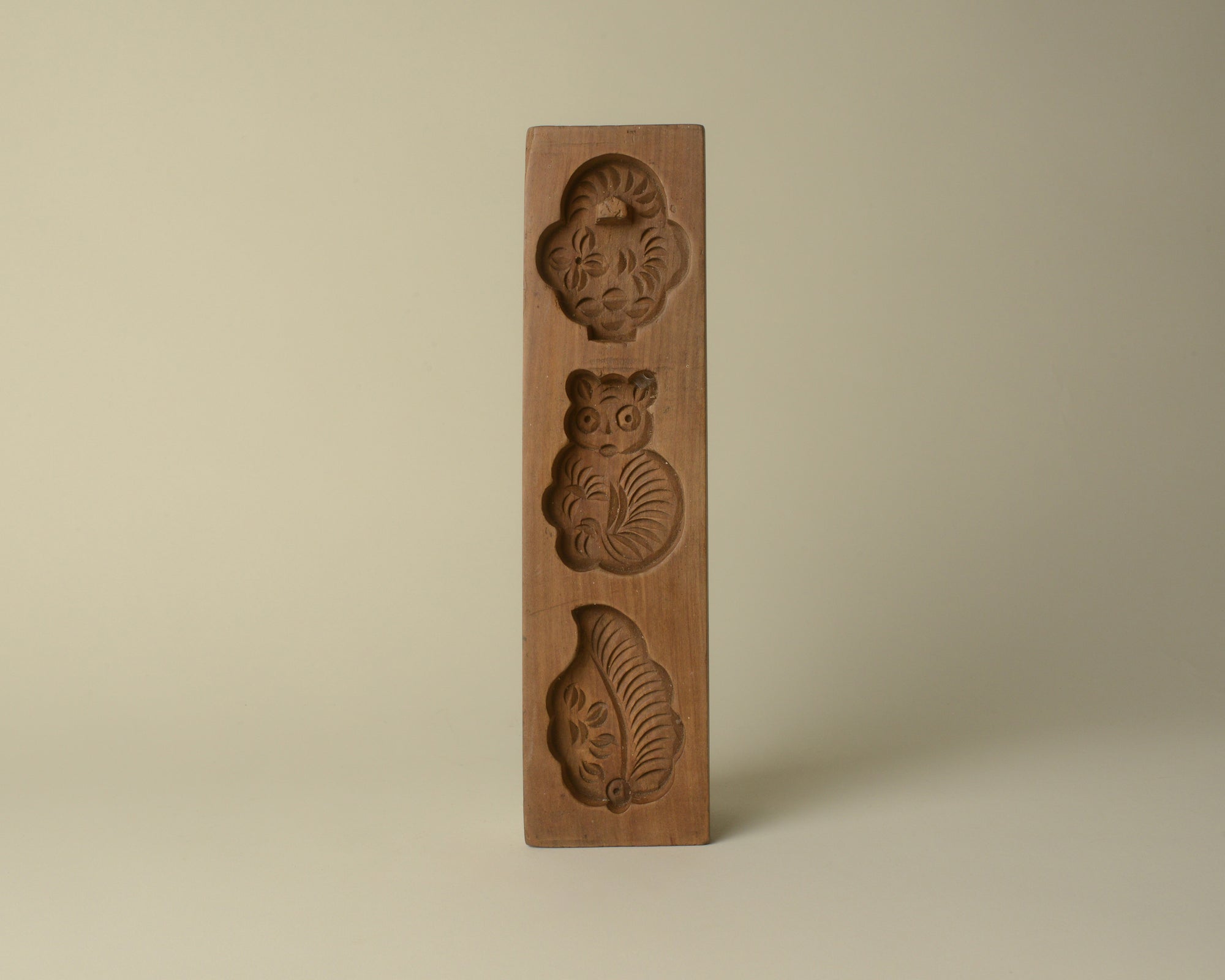 Set of Antique Wooden and Clay Mooncake Molds.