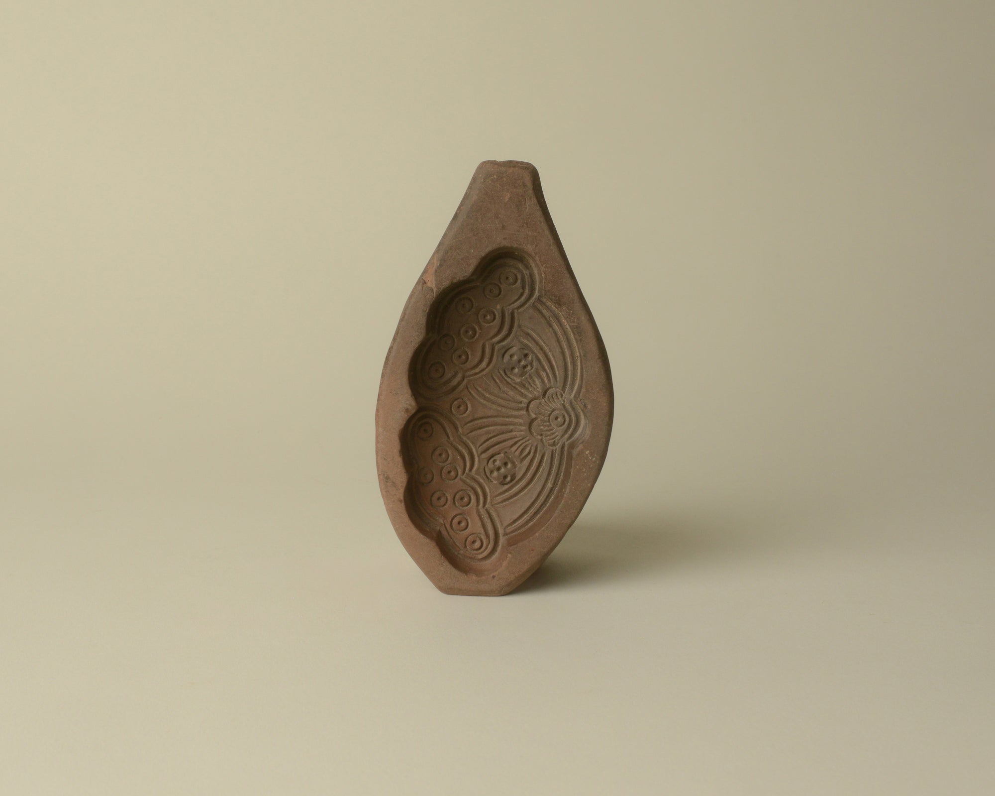 Set of Antique Wooden and Clay Mooncake Molds.
