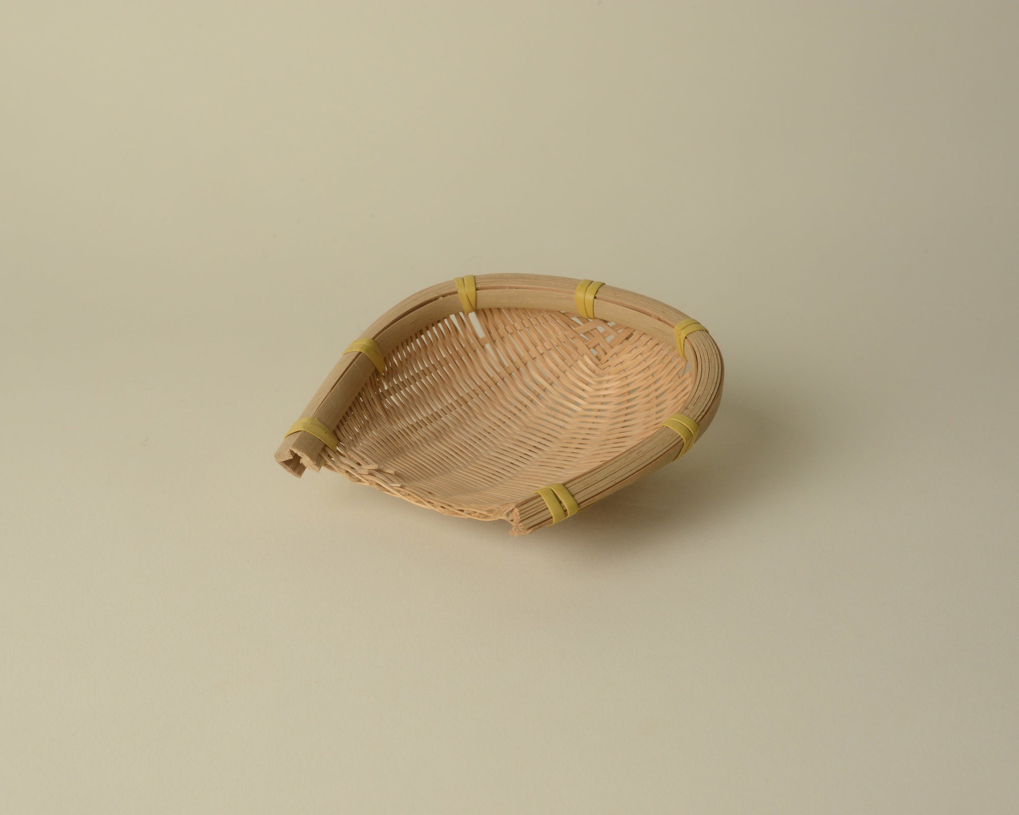 Handwoven bamboo dustpan, Japan.