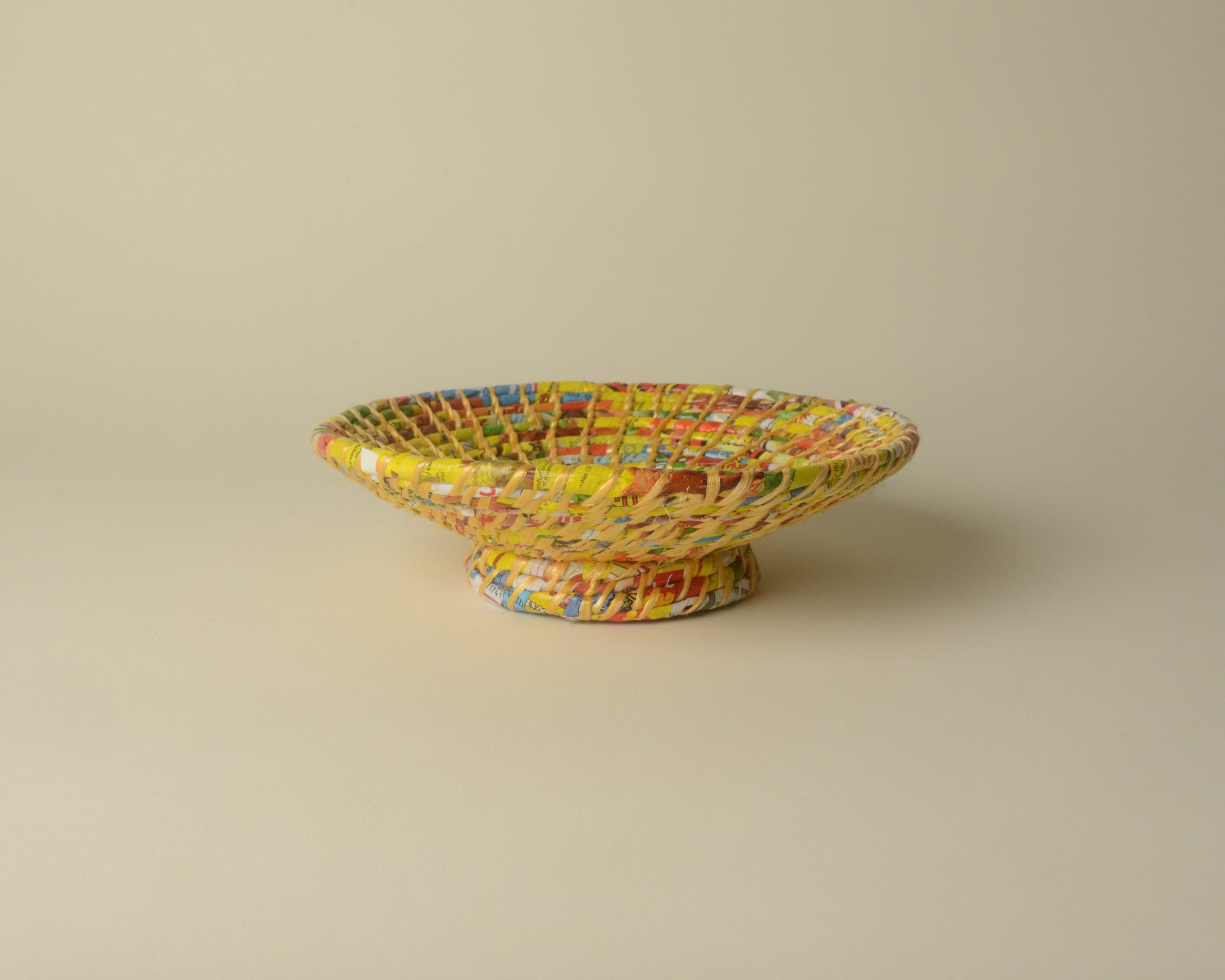 Platter Woven out of Recycled Plastic, Nepal.