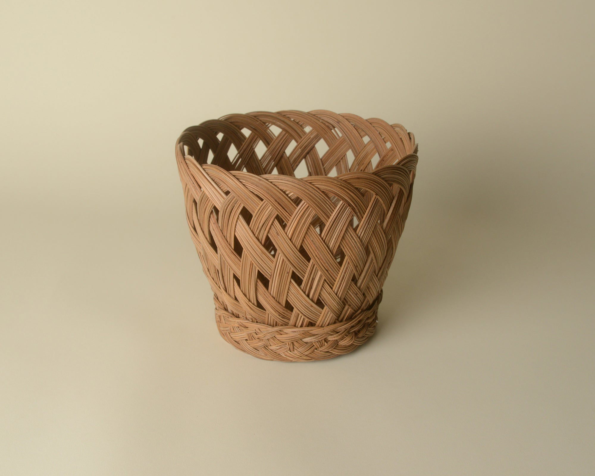 Rattan planter from Thailand.