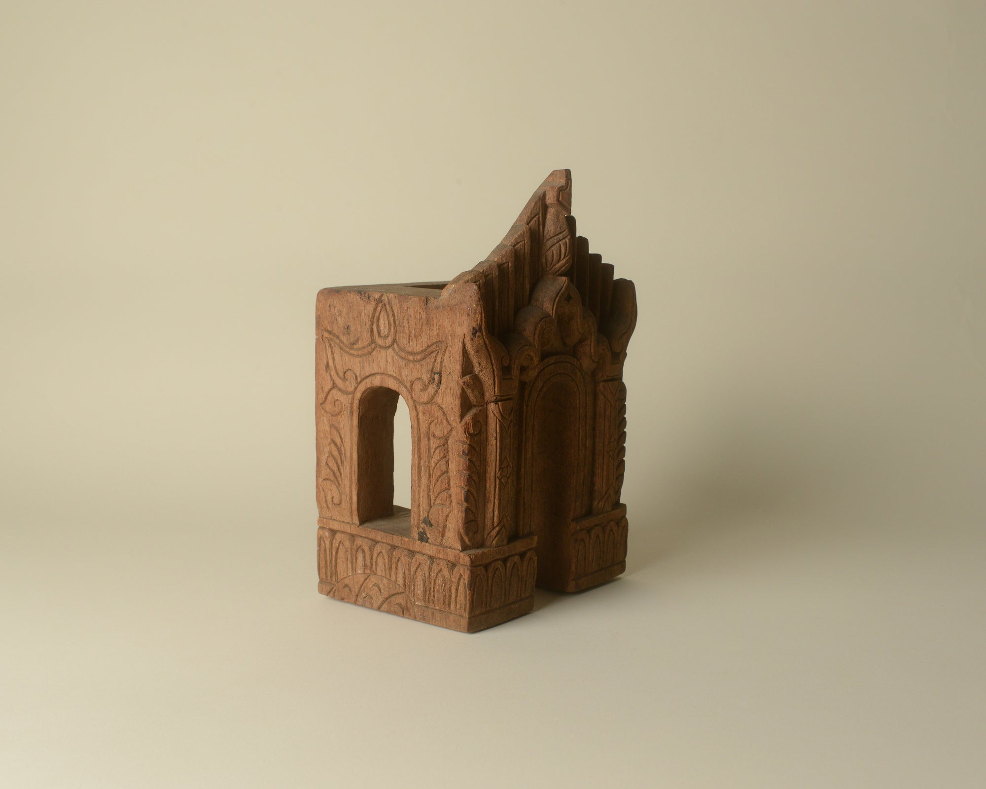Antique Hand Carved Naga Shrine from India.